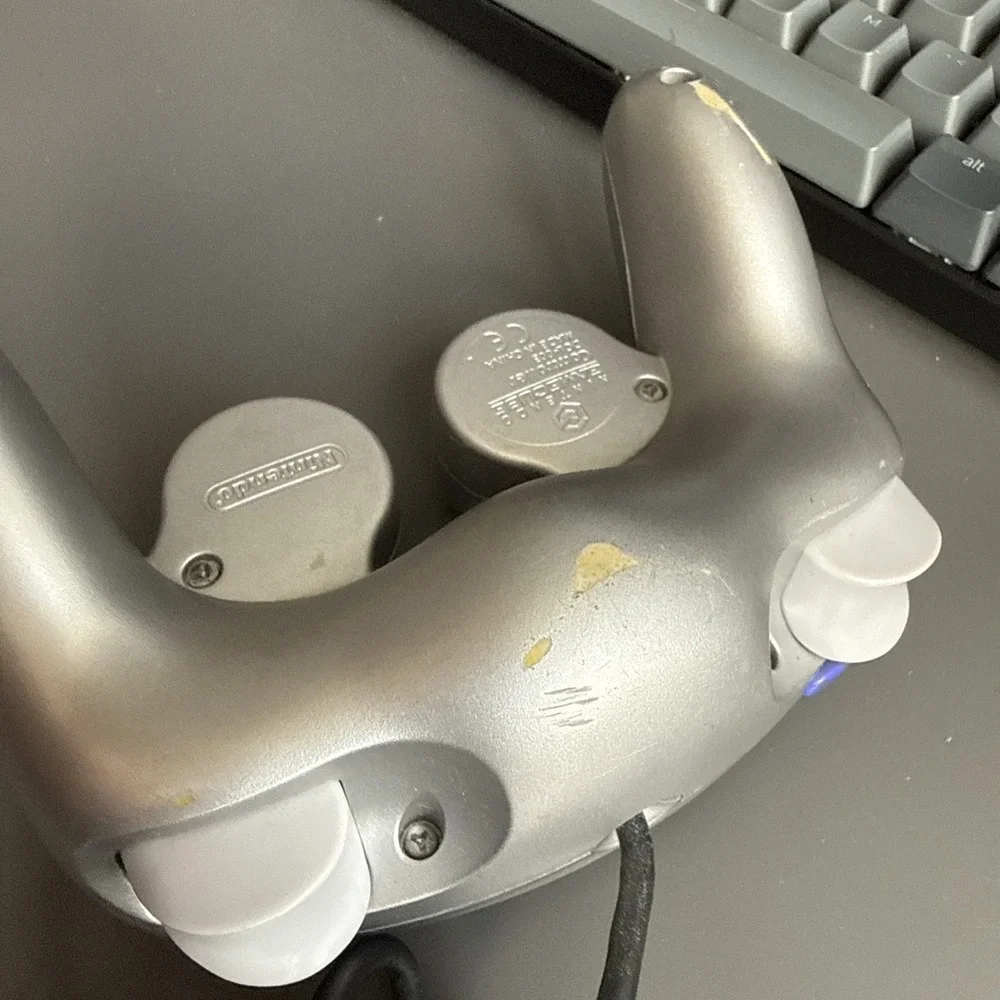 Genuine OEM Nintendo GameCube DOL-003 Platinum Silver Controller Untested